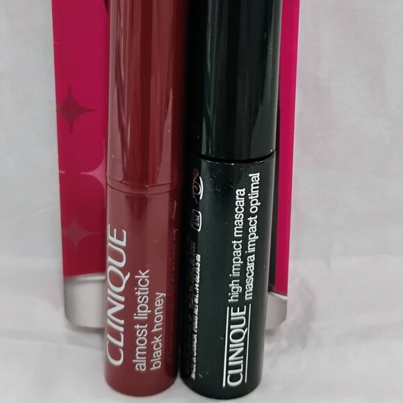 Clinique Cult Classics On the Go Travel Set Black Honey Lip /High Impact Mascara - Picture 2 of 6